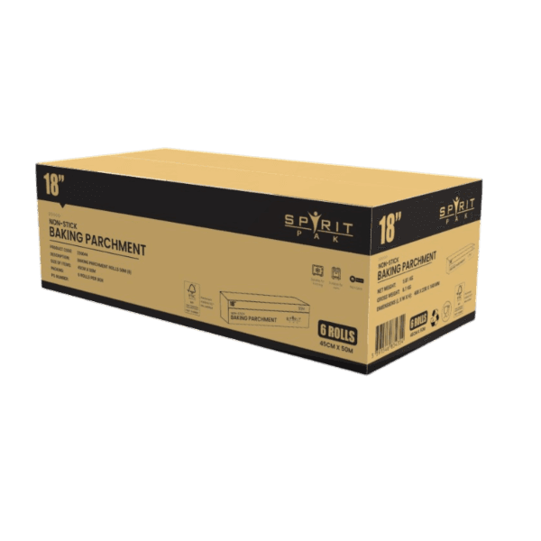 18" Spiritpak Baking Parchment Rolls 50m 4