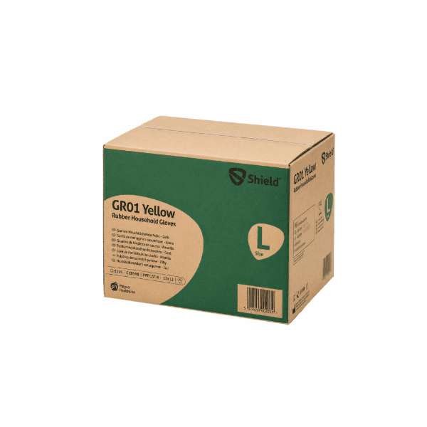 Yellow Household Rubber Gloves (Large) 4