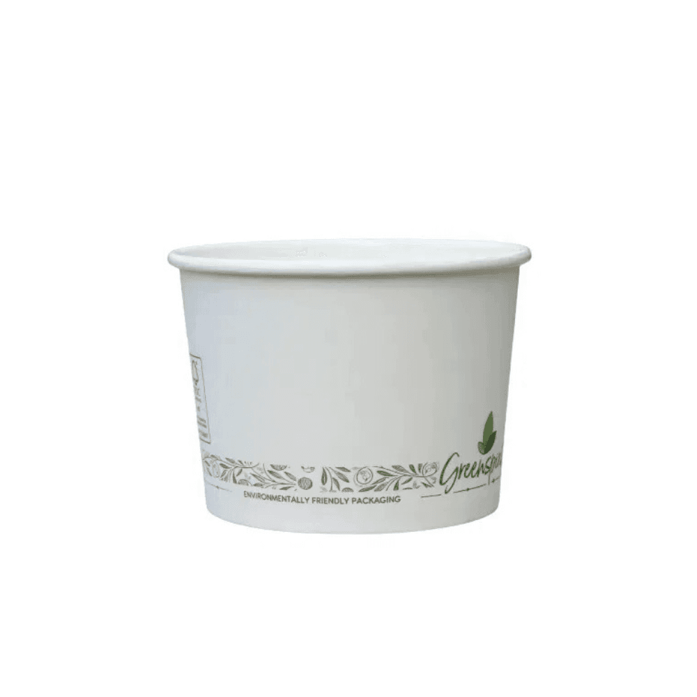16oz White Greenspirit Compostable Soup Containers