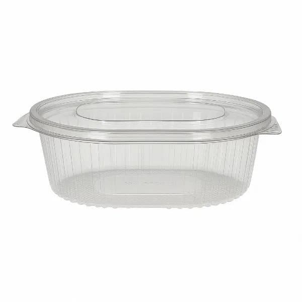 250cc rPET Oval Hinged Salad Container