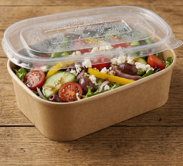 650ml Spiritpak Kraft Rectangular Container with PP Lid 2