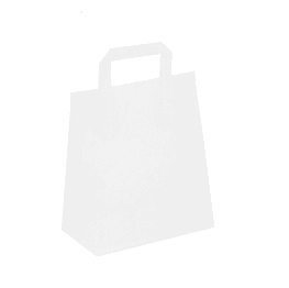 White Kraft Paper Bag with Paper Tape Handles (8.5x13x10")