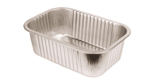 Silver Aluminium Smoothwall Tray (9x6x3")