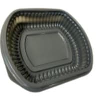 24oz Black 1-Compartment Microwavable Container & Lid 3