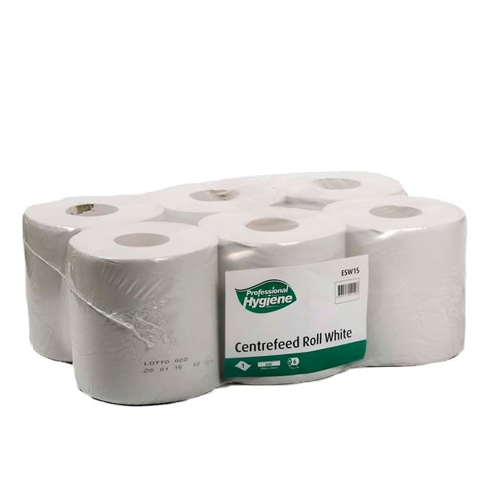 White Centrefeed Roll 1ply (300m x 200mm)