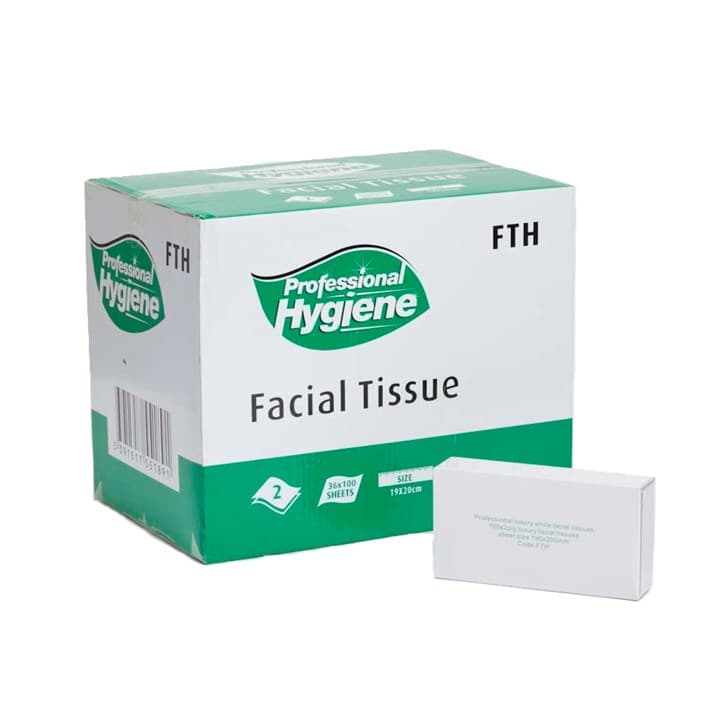White Flat Box Facial Tissue 2ply (100 Sheets)
