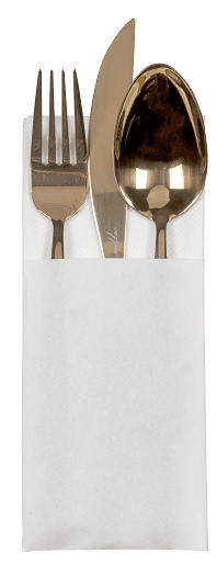 White Airlaid Cutlery Pocket Napkin 1ply (39x33cm)