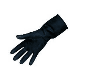 Heavy Duty Black Polychloroprene Gloves (Extra Large)