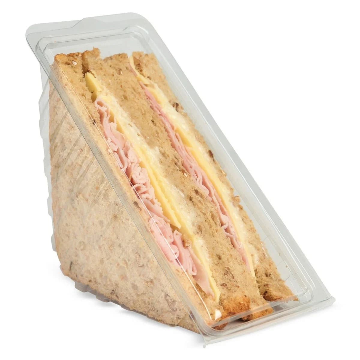 Clear Deepfill Hinged Sandwich Wedge rPET (185x80x80mm)